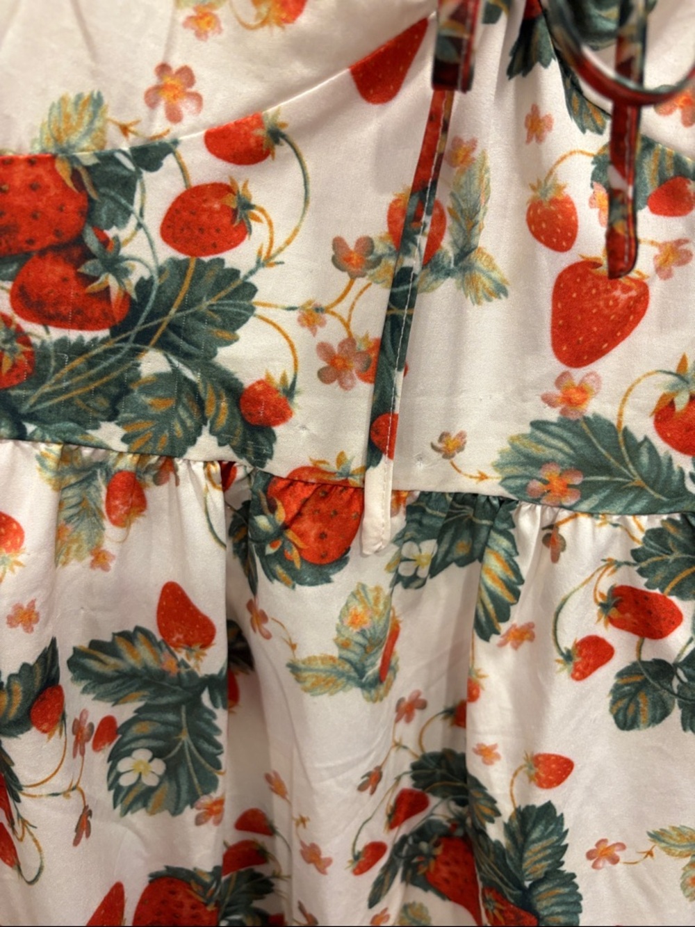 Flowy Strawberry Sundress Size XL - Picture 9 of 10